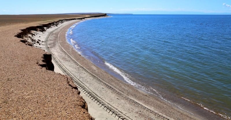 The northern shore of Lake Zaysan.