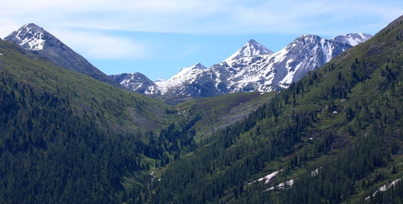 Listvyaga ridge in Kazakhstan Altai.