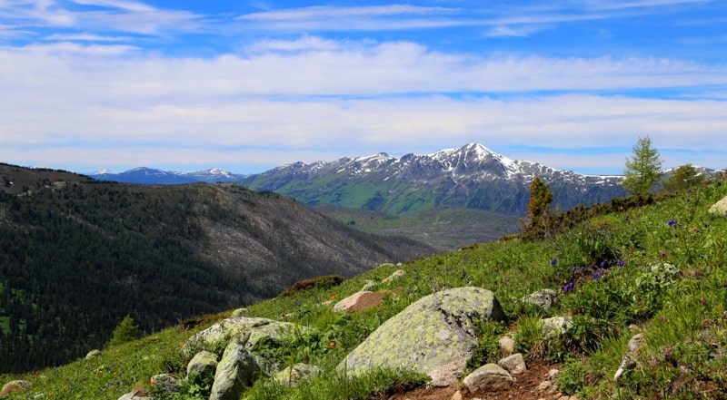 Listvyaga ridge in Kazakhstan Altai.