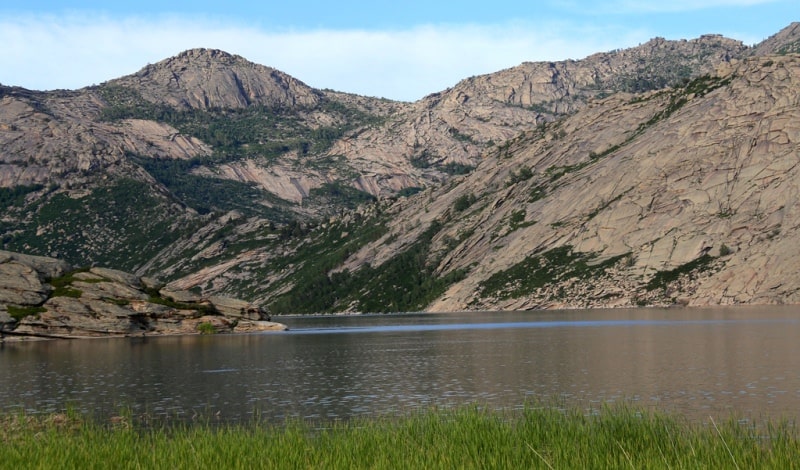 Sights of Korzhinkol lake on Kazakhstan Altai.