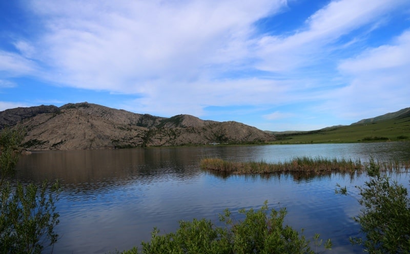 Sights of Korzhinkol lake on Kazakhstan Altai.