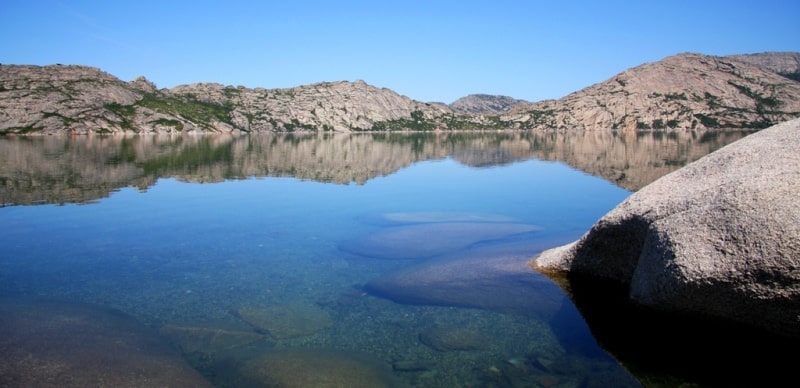 Sights of Sibinskiye lakes on Kazakhstan Altai.