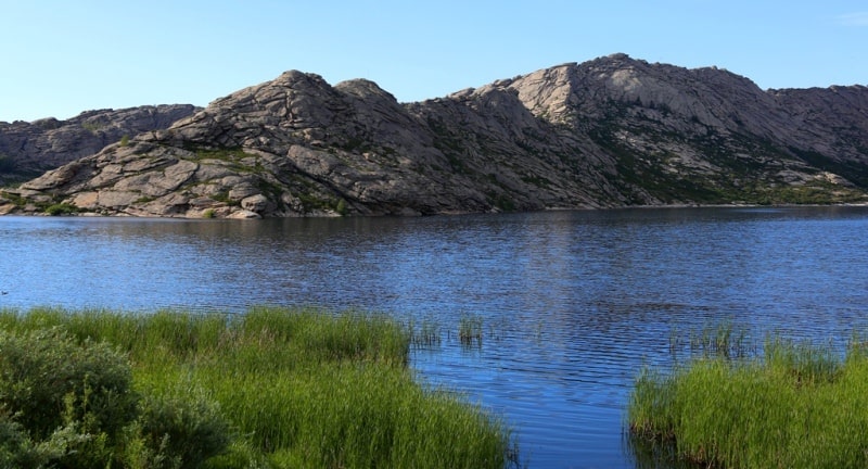 Sights of Sibinskiye lakes on Kazakhstan Altai.