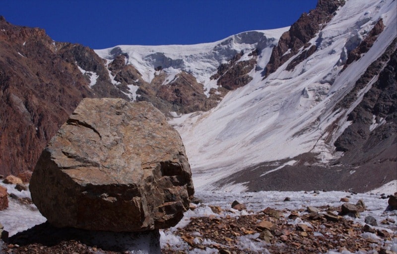 Ледники в ущелье Среднего Талгара.