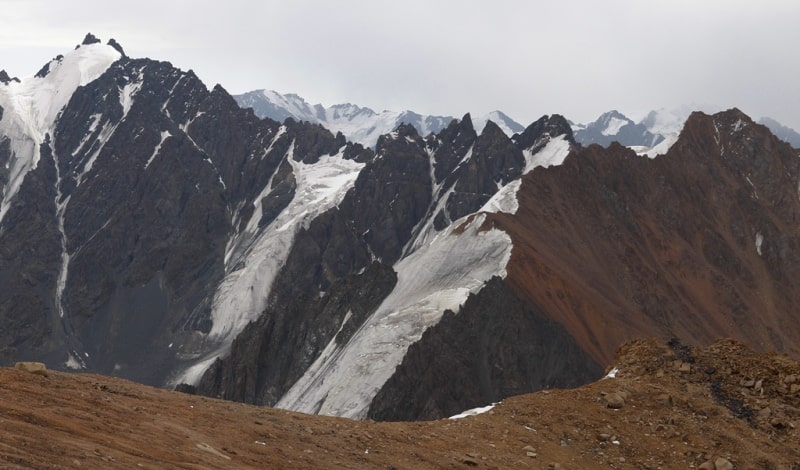 Glaciers of Zailiysky Alatau.