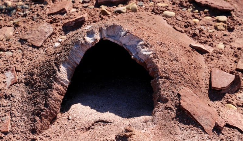 Gypsum craters near Lake Aschykol.