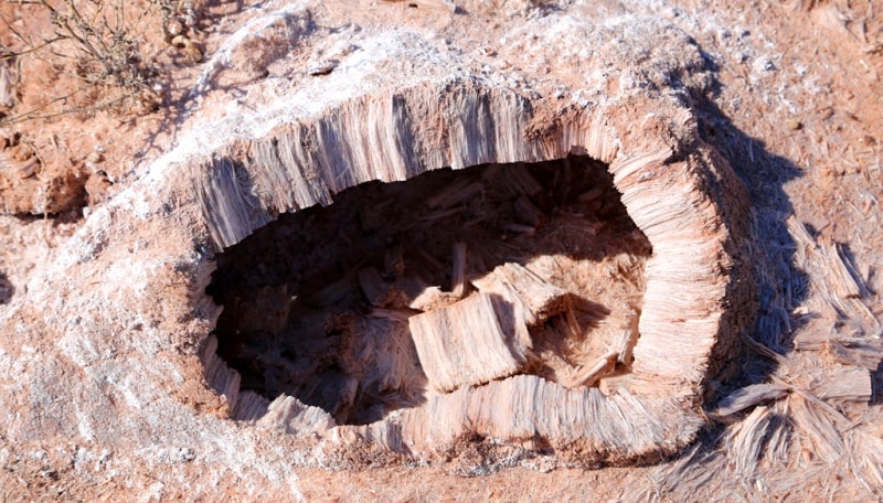 Gypsum craters near Lake Aschykol.