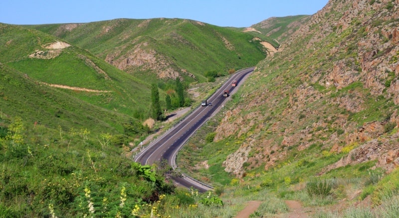 Kordai Pass and environs.