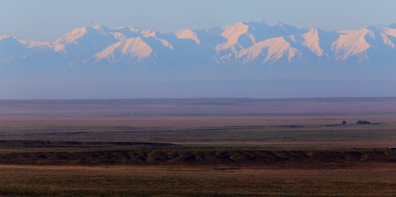 Mountains of the Kyrgyz Range in Kazakhstan.