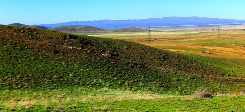 Mountains of the Kyrgyz Range in Kazakhstan.