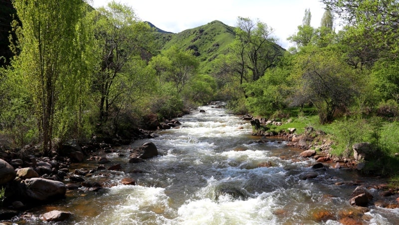 Merke River and environs.