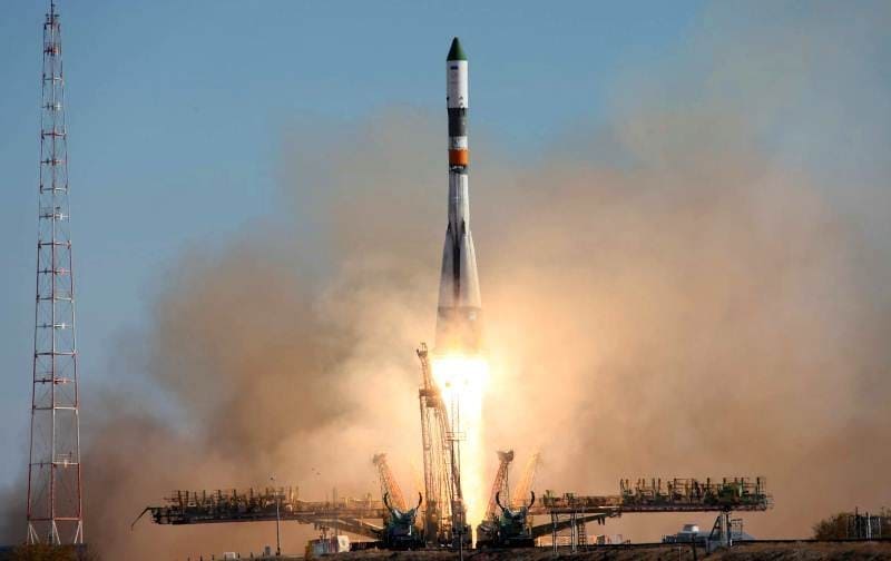 Launch of the launch-vehicle "Union" with the transport freighter "Progress of M-08M" from a starting complex of the platform No.1 of Baikonur Cosmodrome. Photo of Roskosmos.