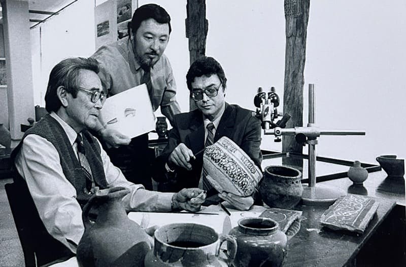 K. Akishev, K. Baipakov. Photograph from the Almaty Central Museum.