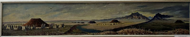 P.V. Agapov. "Besshatyr Burial Ground." Oil on cardboard. 1961.