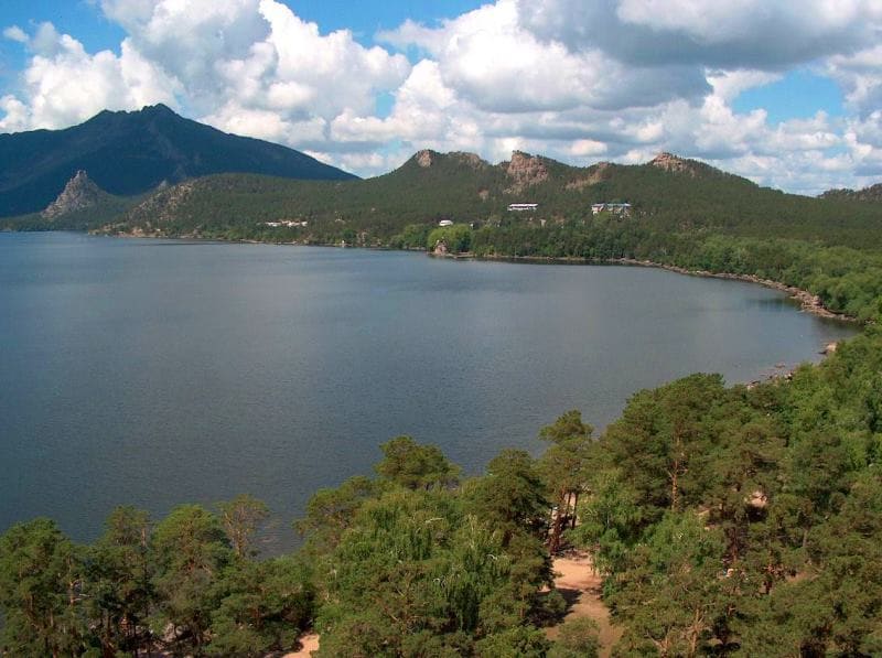 View of Lake Borovoe in Burabay Park.