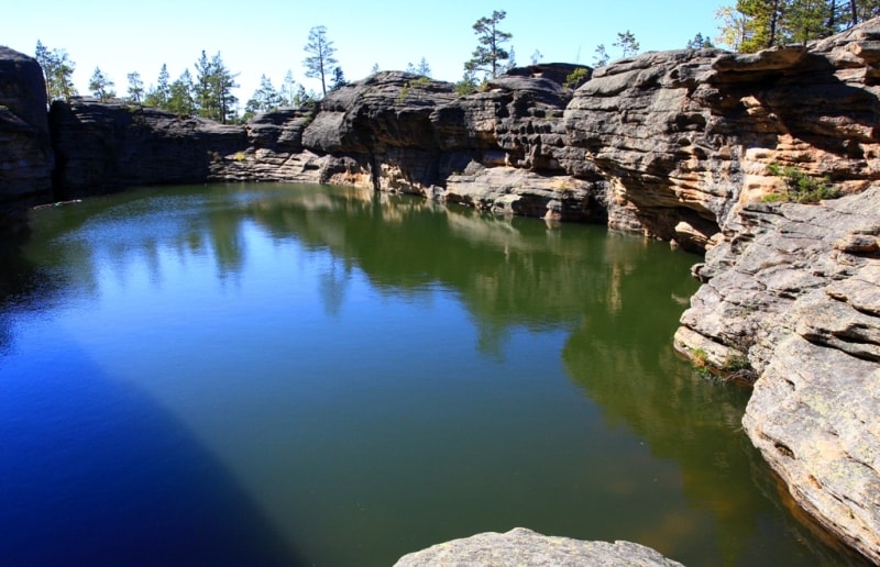 Bassein Lake in Karkaraly mountains.