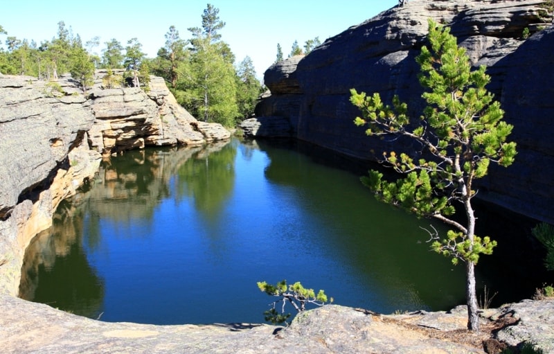 Bassein Lake in Karkaraly mountains.