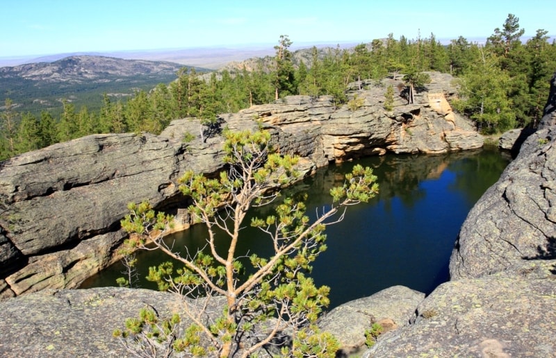 Bassein Lake in Karkaraly mountains.