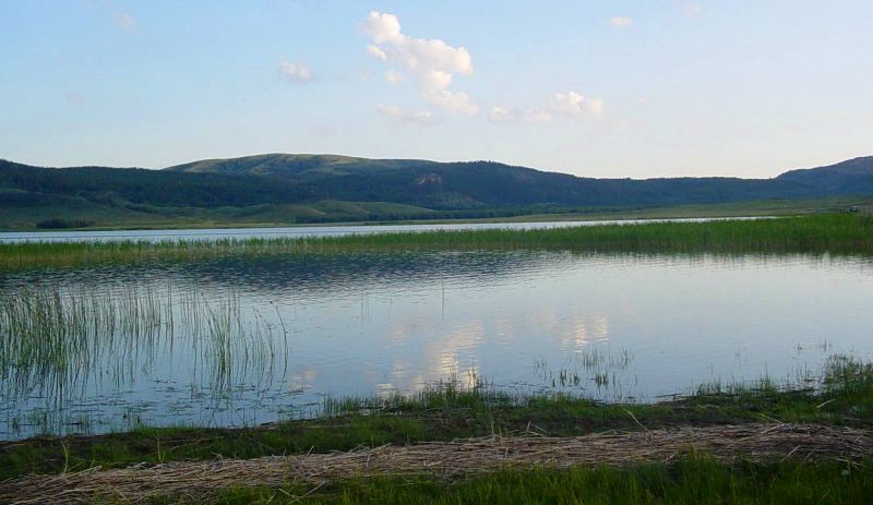 Lake Big Shchuchye in Karkaraly park.