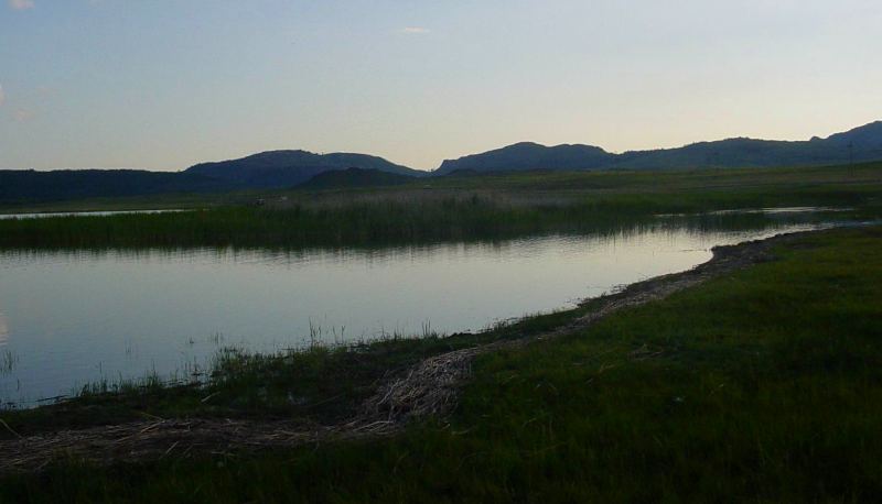 Lake Big Shchuchye in Karkaraly park.