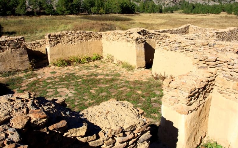 Ancient settlement Kent in Karkaraly park.