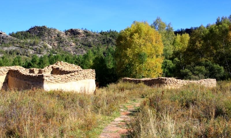 Ancient settlement Kent in Karkaraly park.