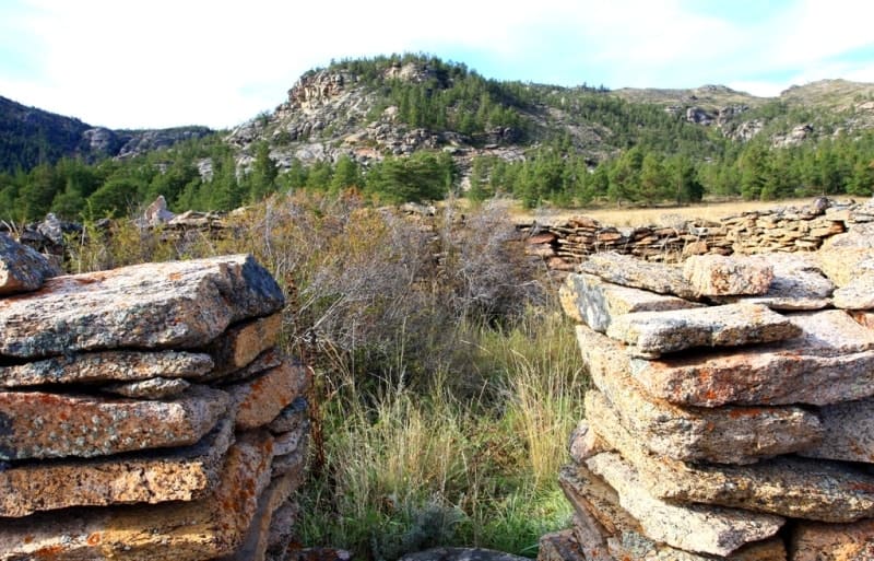 Ancient settlement Kent in Karkaraly park.