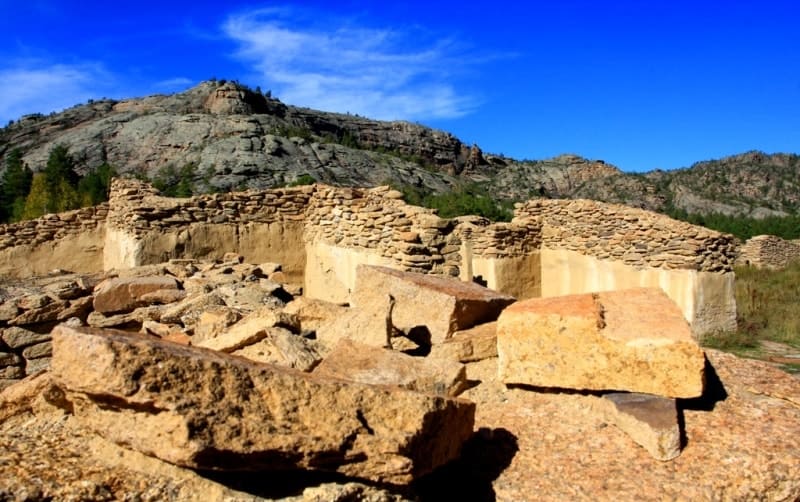 Ancient settlement Kent in Karkaraly park.