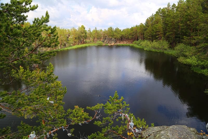 A view of Lake Shaitankol from eastern shore.