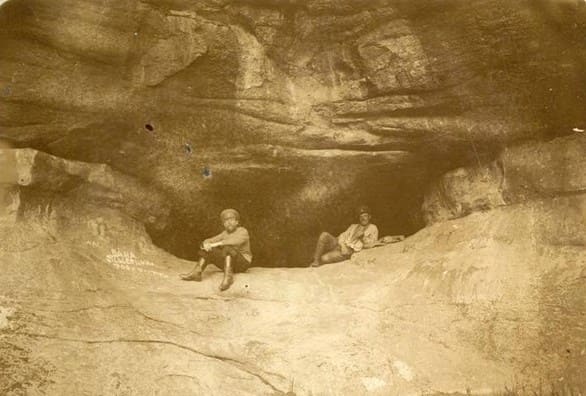 N. G. Katanaev. Large cave near village of Karkaralinskaya. 1900.  https://rus-turk.livejournal.com/749123.html
