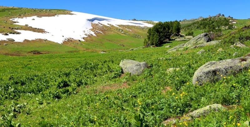 The Third Beloubinskoye Lake is located in the Ridder District of the East Kazakhstan Region.