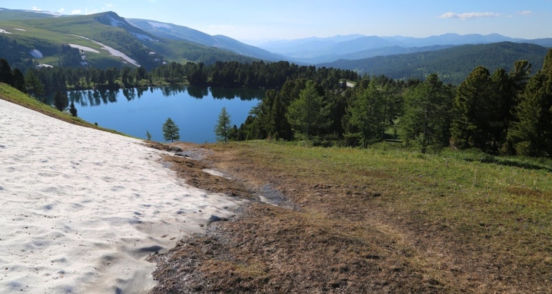 The lake Kedrovoye in West Altai Reserve.