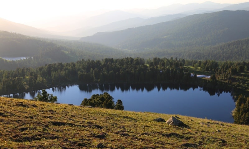 The lake Kedrovoye in West Altai Reserve.