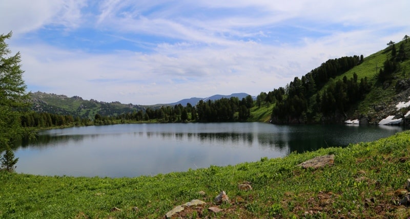 The lake Kedrovoye in West Altai Reserve.