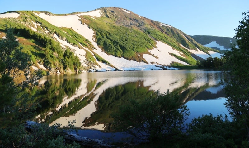 The lake Kedrovoye in West Altai Reserve.