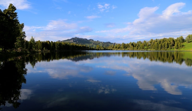 The lake Kedrovoye in West Altai Reserve.