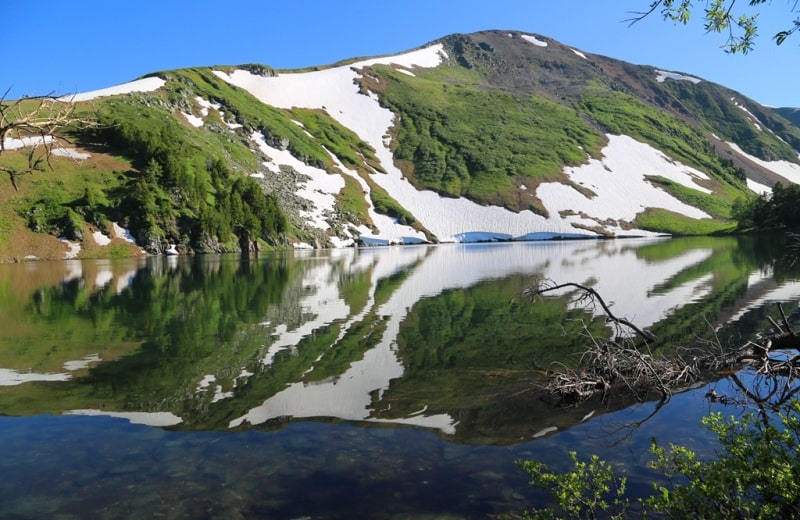 The lake Kedrovoye in West Altai Reserve.