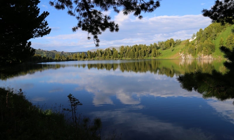 The lake Kedrovoye in West Altai Reserve.