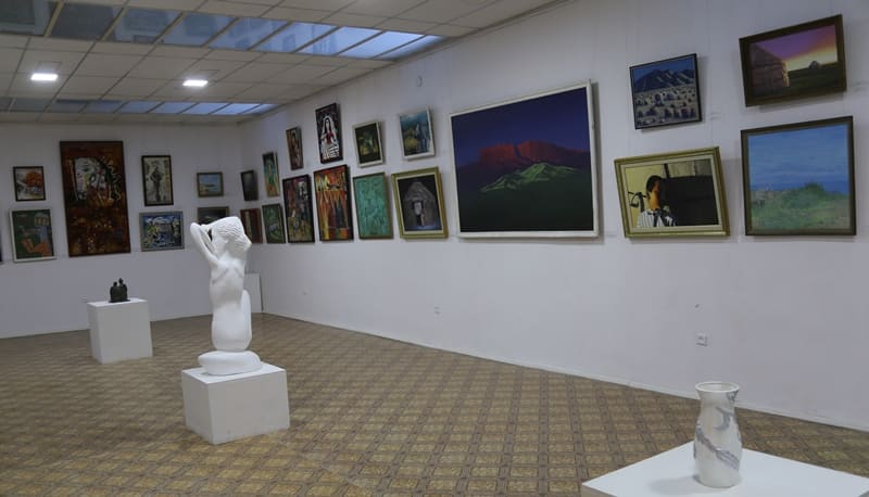 In the halls of the art gallery "AS" in the city of Naryn.
