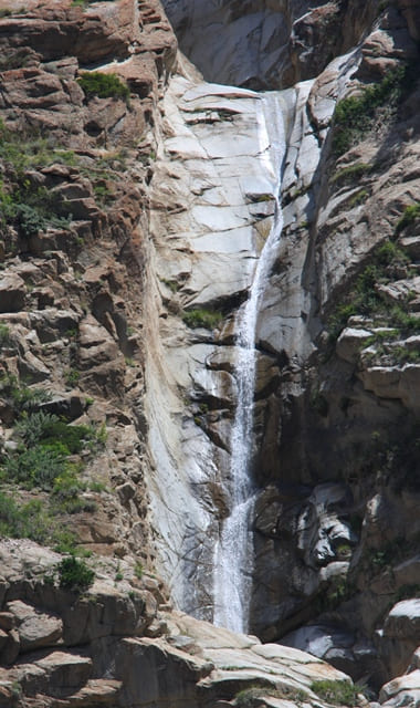 "Splashes of Champagne" waterfall in Barskoon gorge.