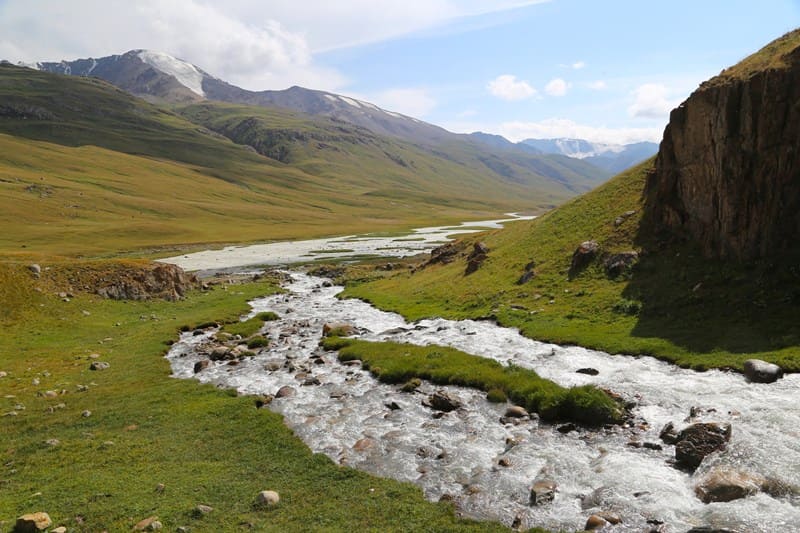 Mouth of Toguz Bulak River South with Uch-Echemchek River.