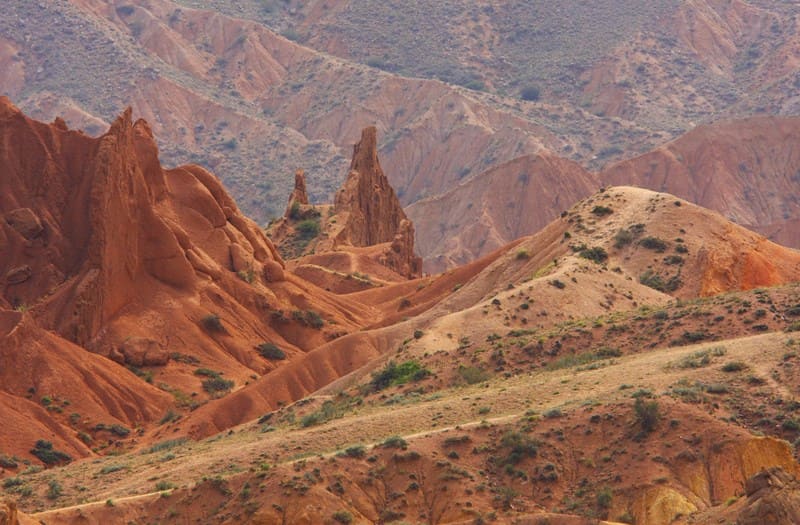 Skazka Canyon. Northern slope of Terskey Ala-Too ridge.