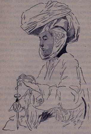 Киргизская женщина. Рисунок С. Гедин. 1911 год.