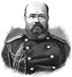 Александр Виссарионович Комаров. (гравюра Ю. Барановского по фотографии). (Журнал «Нива», 1885 год. № 16, с. 369)