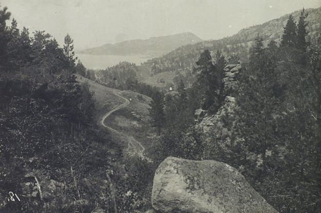 С. М. Дудин. Озеро Джасыбай с окрестностями Баян-Аула. 1899 год.