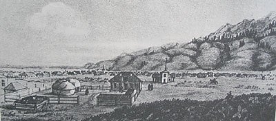 Площадь в укреплении Верное 1857 год.