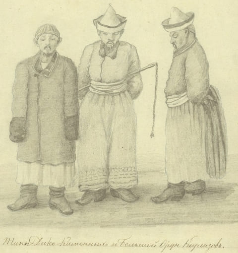 П. М. Кошаров. Манап Дикокаменной и Большой Орды киргизов. 1857 год. Фото Научный архив РГО.