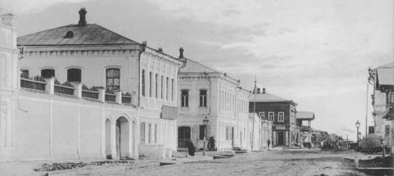 Гурьев. Успенская улица. Фотография В. А. Нечаева. Околоя 1895 – 1905 г.г.
