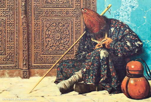 Василий Васильевич Верещагин. «У дверей мечети». 1873 год.