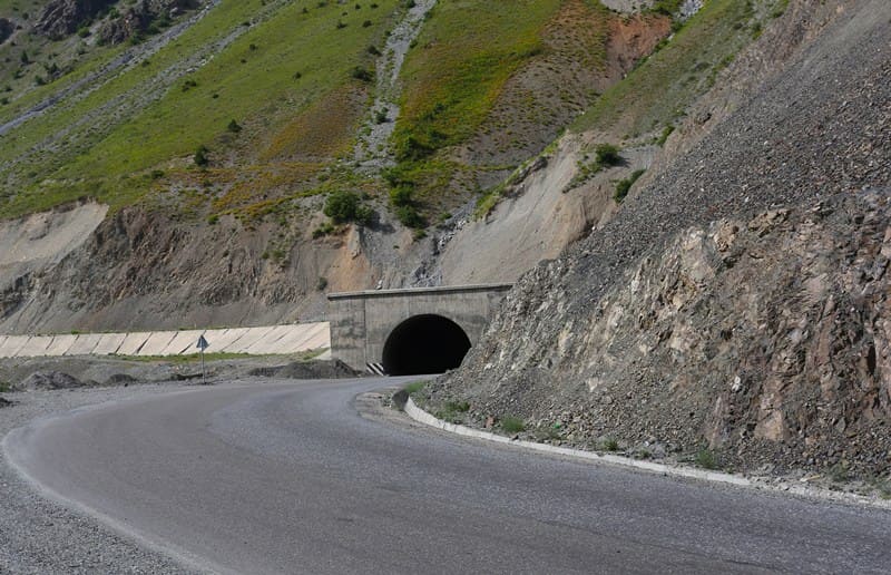 Southern slope of the Hissar Range. Upper Varzob Gorge. Dusti Tunnels.